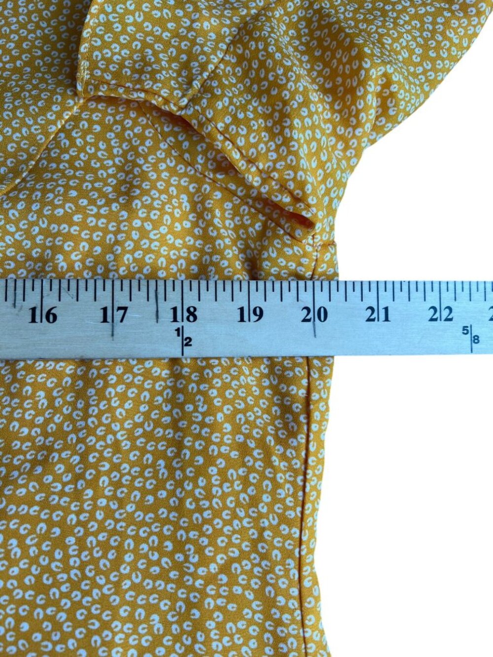 Lulus Castana Mustard Yellow Button-Up Dress With Ruffle Sleeves & Tie Back XL - Picture 5 of 16